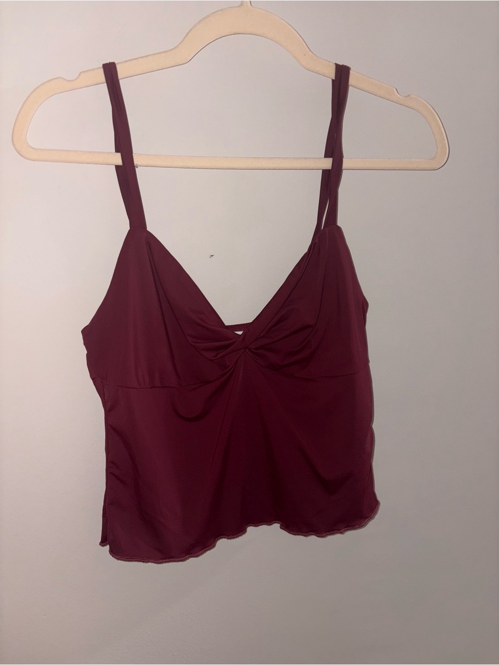 Princess Polly Wine Red Twist Front Cami